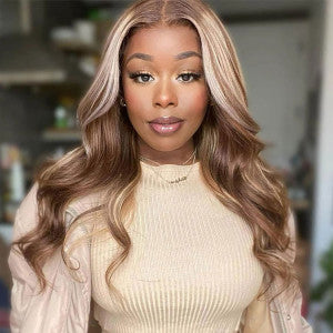 ✨13x4 Highlight HD Lace Frontal Wigs Pre-plucked Grade 12A Straight & Body-Wave 100% Premium Human Hair!