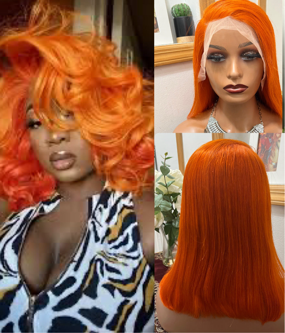 Human Hair Lace Frontal Bob Wig Glueless | 13x4 HD Lace | Pre-Plucked Virbrant Color Straight & Body Wave | 12A Brazilian