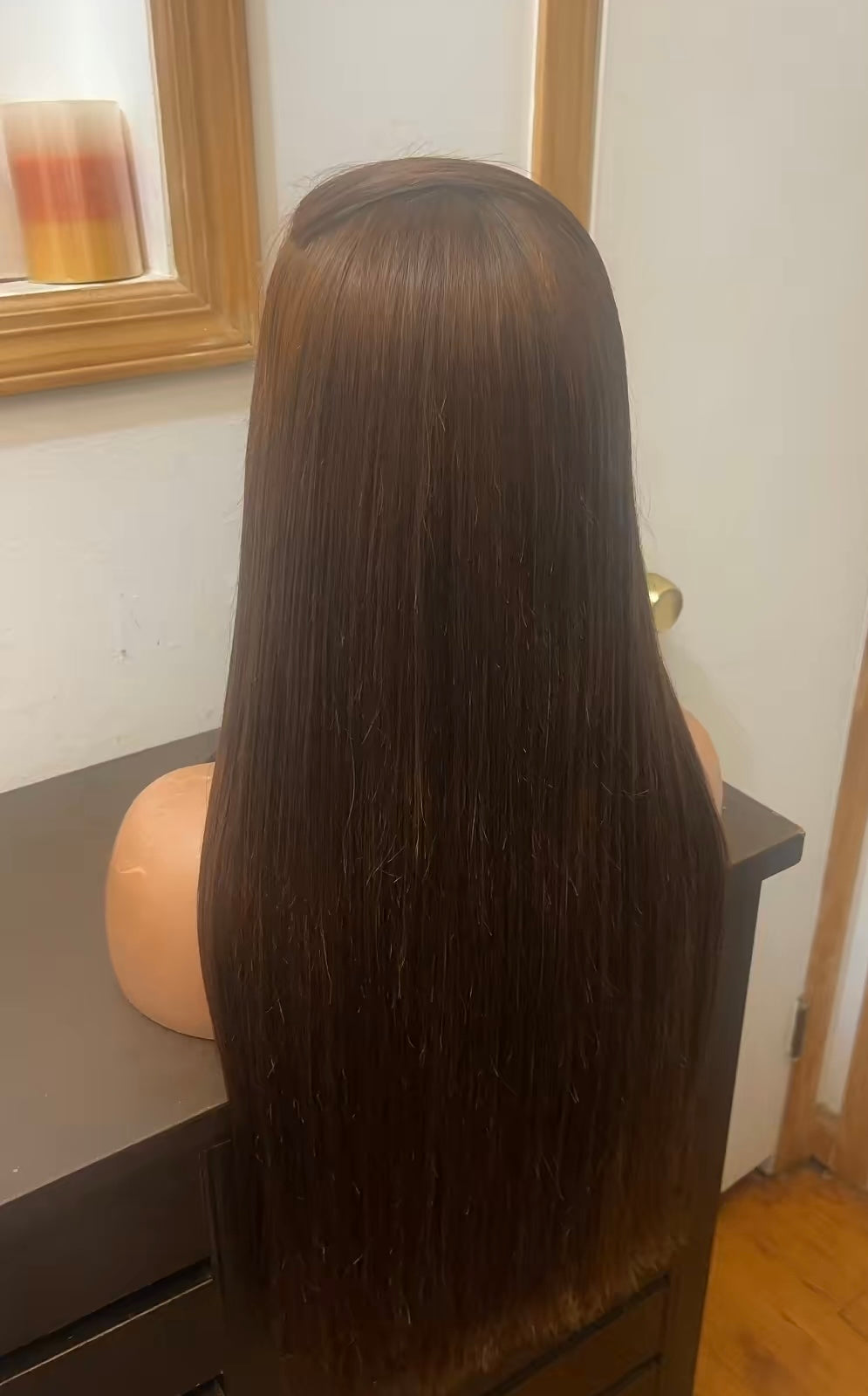 13x6 HD Lace Front Wig | Chocolate Brown Straight Wig | 100% Brazilian Human Hair