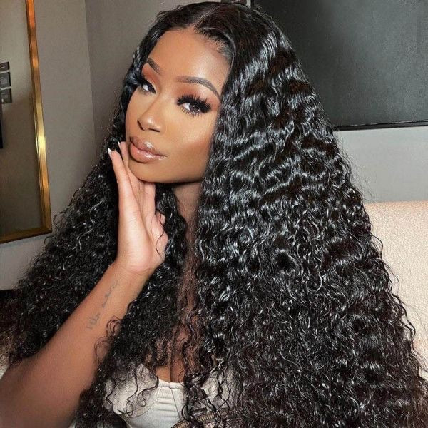5x5 Lace Closure Wig | Deep Wave, Water Wave & Kinky Curly | 100% Brazilian Human Hair | 250% Density | Grade 12A
