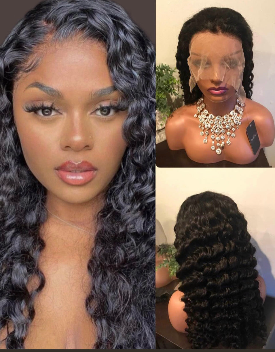 13x4 HD Lace Frontal Wig Deep Wave Human Hair | Glueless Pre-Plucked | 16"–30" | HairatLu