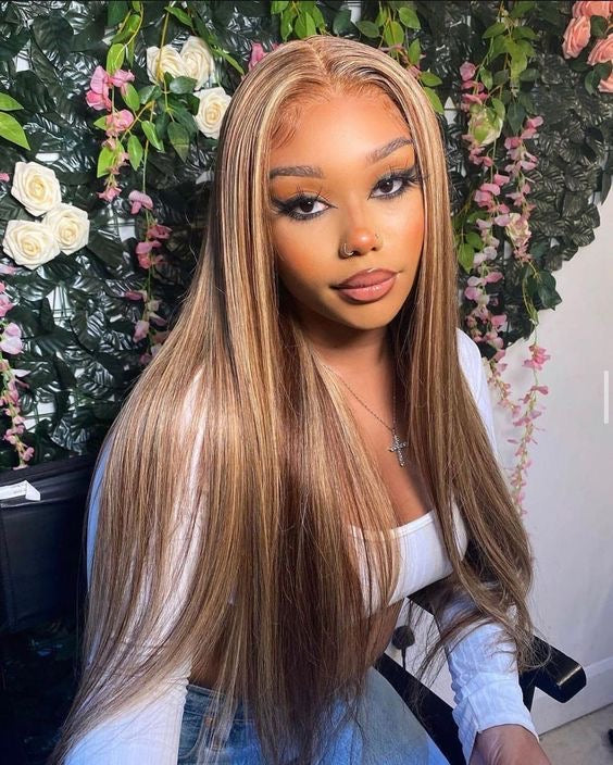 ✨13x4 Highlight HD Lace Frontal Wigs Pre-plucked Grade 12A Straight & Body-Wave 100% Premium Human Hair!