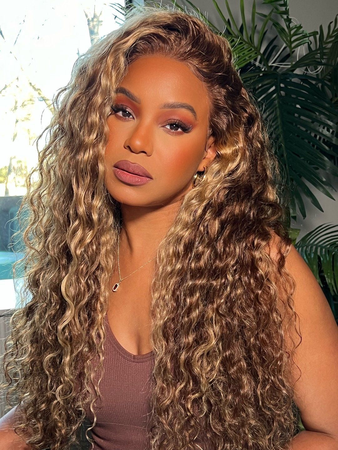 13x4 4/27 Highlight Water Wave Lace Frontal Wig