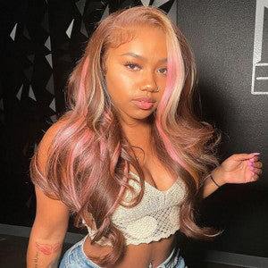 ✨13x4 Glueless Highlight Transparent Lace Frontal Wig Pre-plucked 12A Grade Straight & Body Wave100% Premium Human Hair!