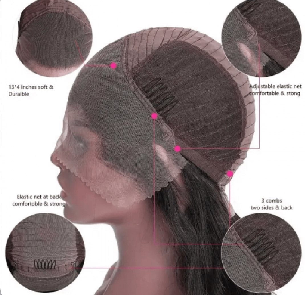 13x4 Straight Lace Front Wig | Grade 12A 100% Virgin Human Hair | Natural Black #1B | Swiss Lace