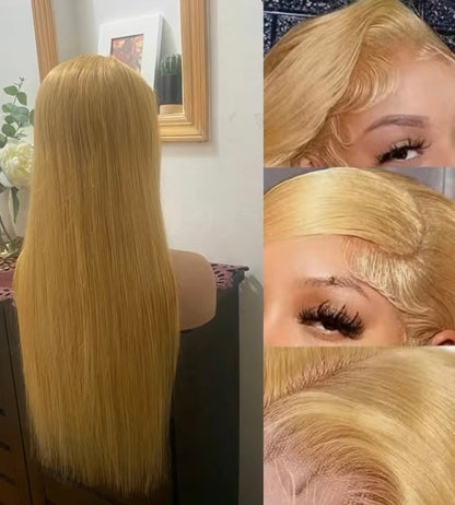 13x4 Blonde #613 Lace Frontal Wig | Straight and Body Wave | Transparent Swiss Lace | 100% Raw Brazilian Human Hair