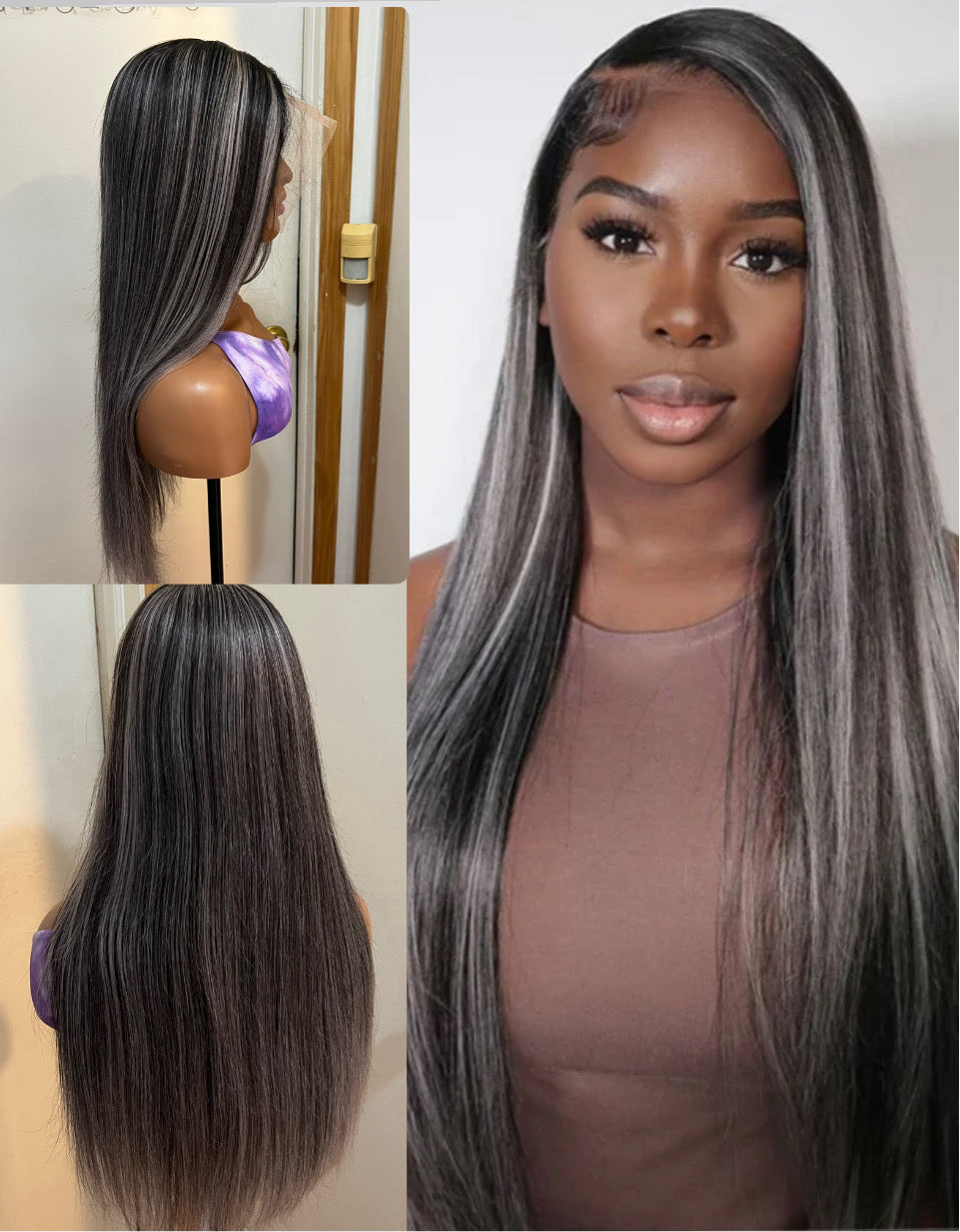 13x4 HD Highlight Lace Frontal Wig | Pre-Plucked Grade 12A | Straight & Body Wave 100% Human Hair