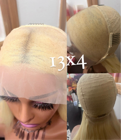 ✨13x4 HD Lace Frontal Wigs Straight & Body-Wave (613)Blonde Bobs Wig Grade 12A 100% Premium Human Hair!