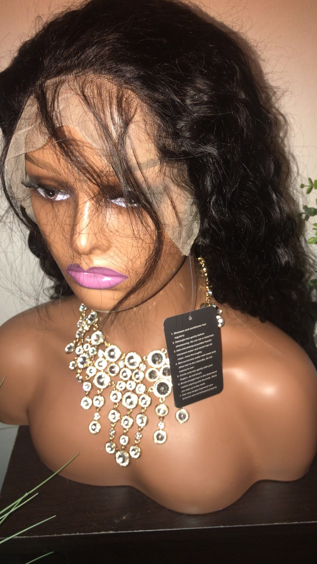 360 Drawstring Glueless Wig | Transparent Lace Curly Wave | 100% Brazilian Human Hair | 20"–30"