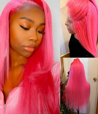 ✨13x4 Glueless Transparent Lace Frontal Wig Pre-plucked 12A Grade color Straight & Body Wave wigs in 100% Premium Human Hair!