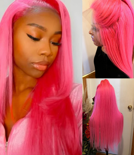 ✨13x4 Glueless Transparent Lace Frontal Wig Pre-plucked 12A Grade color Straight & Body Wave wigs in 100% Premium Human Hair!