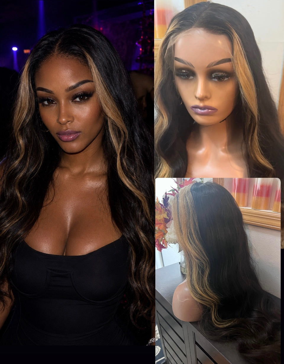 13x4 HD Highlight Lace Frontal Wig | Pre-Plucked Grade 12A | Straight & Body Wave 100% Human Hair