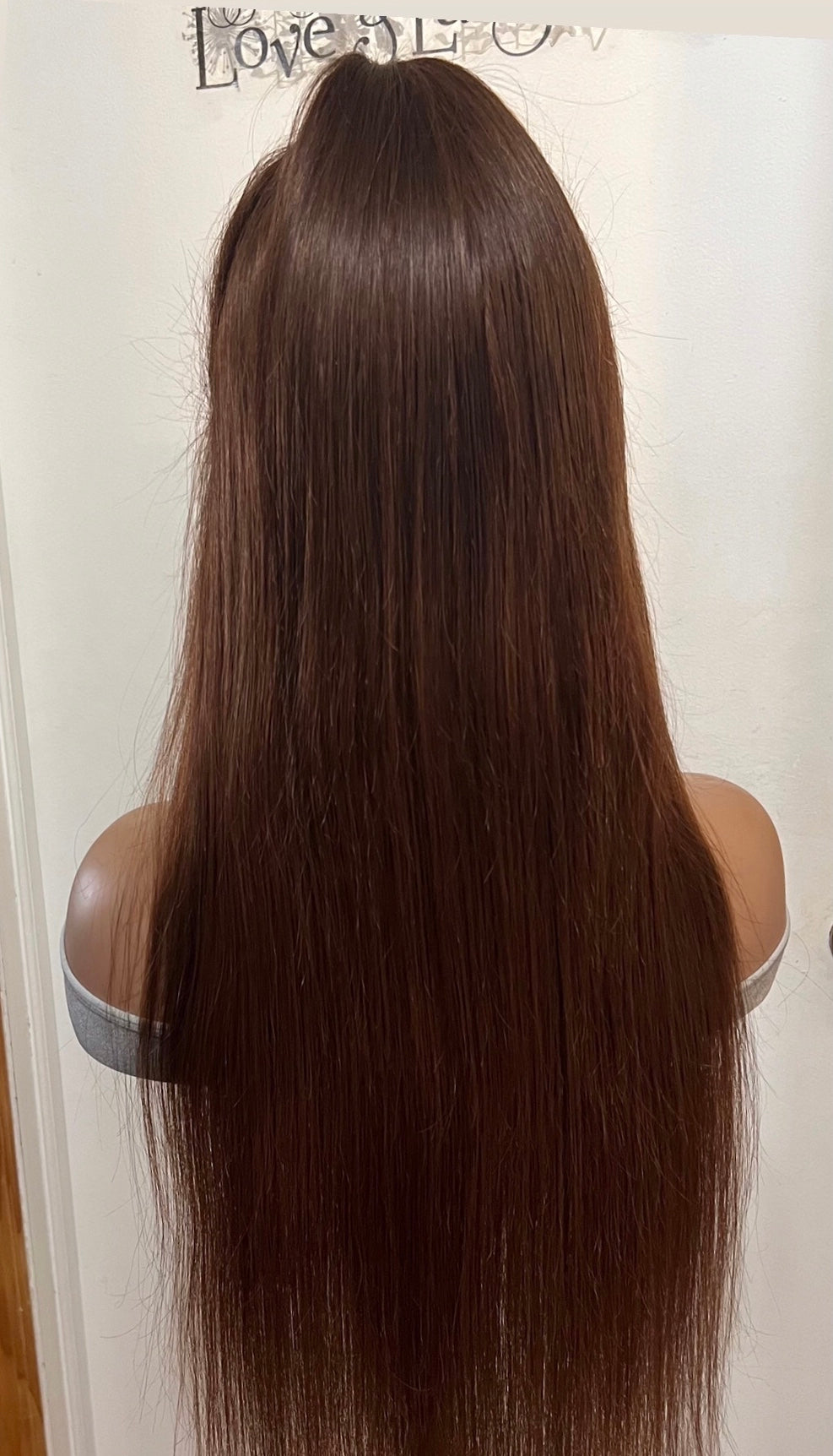 13x4 Chocolate Brown Straight Lace Front Wig | Swiss Transparent Lace | HairatLu Co.