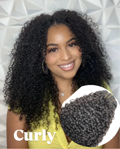 ✨Kinky Curly, 3A-3C Curly, & Deep curl Clipins Extension 150 Grams Grade 15A,100% Premium Human Hair with cuticle Intact!