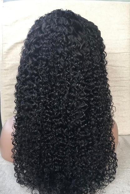 Free Shipping ✈️ 360 #1B Black Jerry Curl Wig Hair@Lu Swiss lace wigs are made of Transparent lace with small knots to create a perfectly natural-looking hairline. Premium lace with seamless blending that can fit any skin tone with ease.