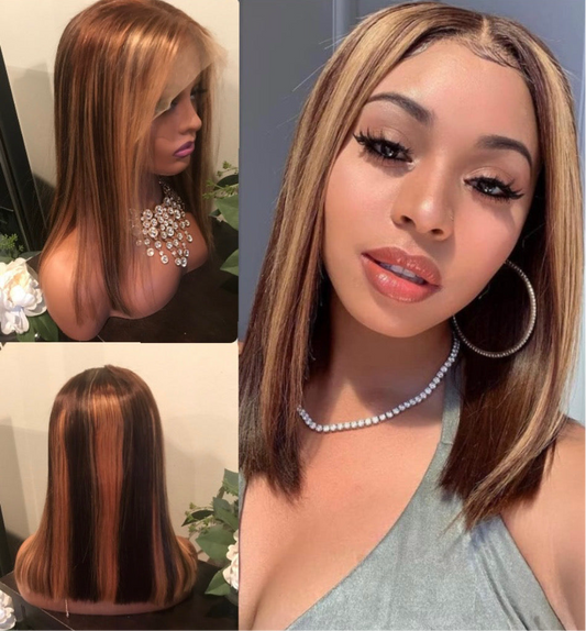 ✨ 13x4 Glueless HD Frontal Wig  in Straight and Body Wave in Highlights 100% Premium Human Hair!