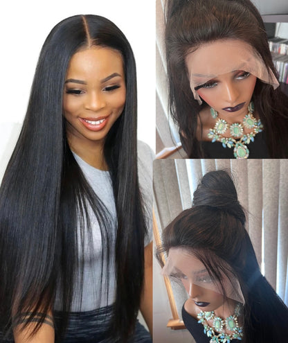 ✨13x4 Grade 12A Transparent Glueless Lace Frontal Straight & Body Wave 100% Premium Human Hair!