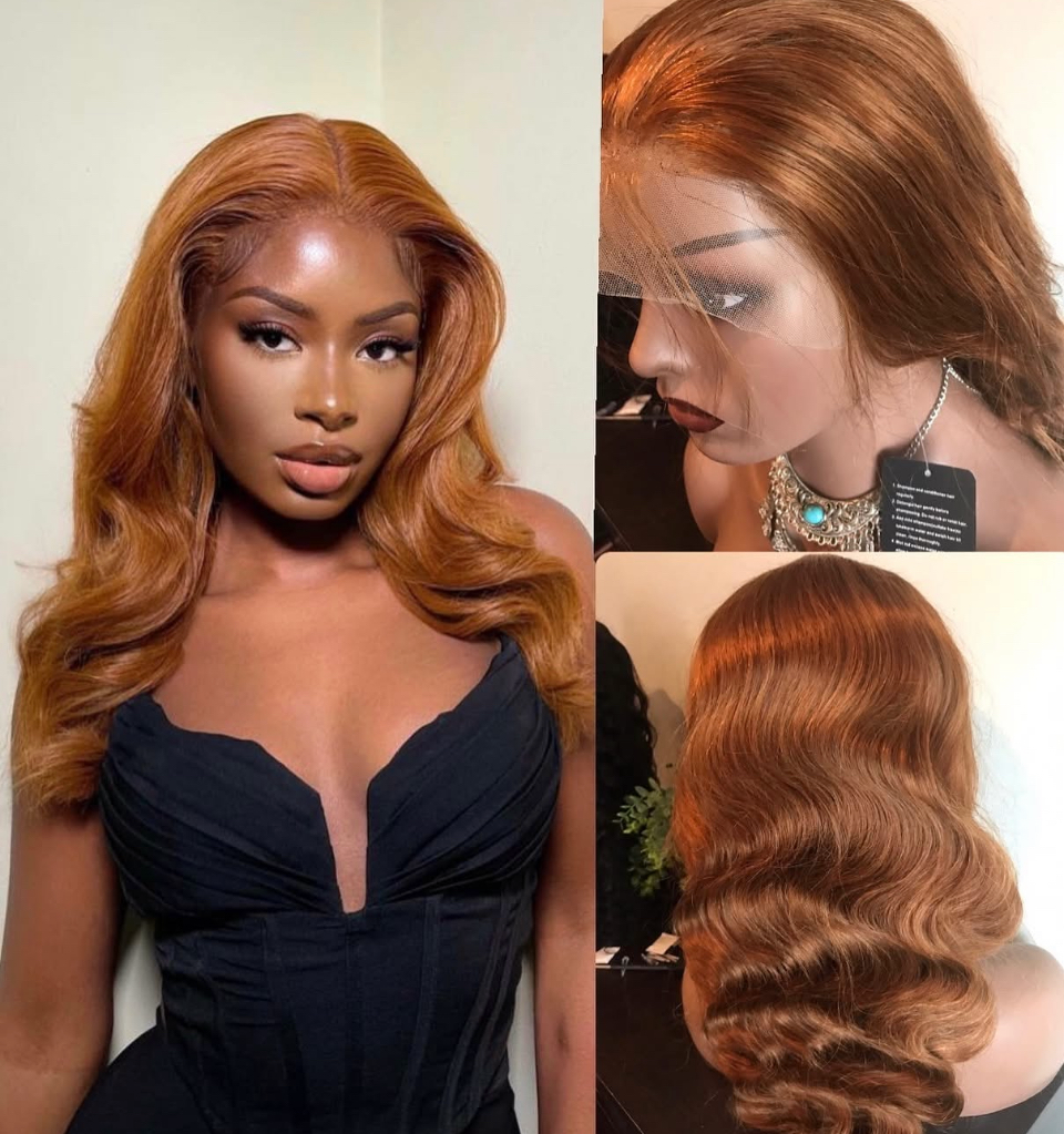 ✨13x4 Glueless Transparent Lace Frontal Wig Pre-plucked 12A Grade color Straight & Body Wave wigs in 100% Premium Human Hair!