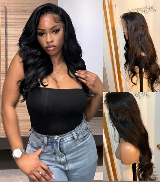 13x4 Transparent Lace Frontal Wig | Straight & Body Wave | Grade 12A 100% Brazilian Human Hair
