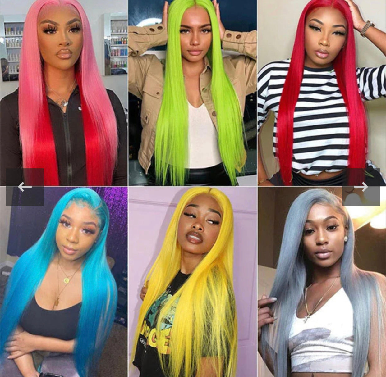 13x4 Sky Blue Straight Swiss Lace Grade 12A Frontal Wig 100% Brazilian Human Hair