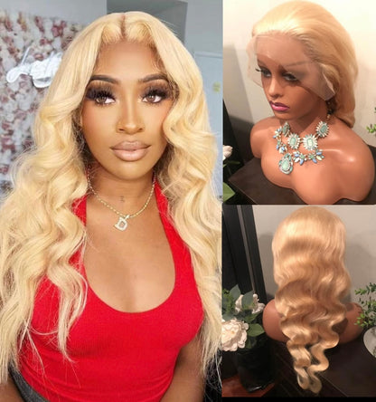13x4 Blonde #613 Lace Frontal Wig | Blonde Deep Wave, Blonde Loose Wave & Blonde Deep Curly | Transparent Swiss Lace | 100% Raw Brazilian Human Hair