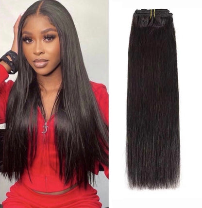 ✨8 Pcs Body Wave & Straight Clip-ins Extension 100 Grams 12A Grade 100% Premium Human Hair!