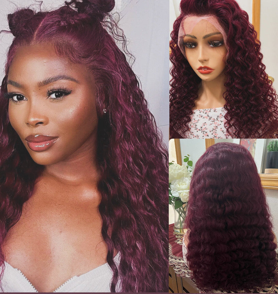 13x4 Glueless Pre-plucked Wigs HD Lace Frontal Bobs Loose Deep Wave, Deep Wave, Deep Curly, Kinky Straight, Kinky Curly, and Loose Wave 100% Premium Human Hair.