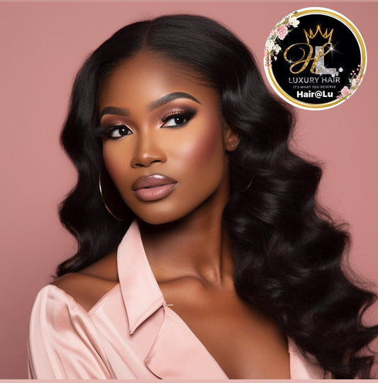 13x4 Brazilian Wave Lace Front Wig | Virgin Human Hair, Natural Black #1B