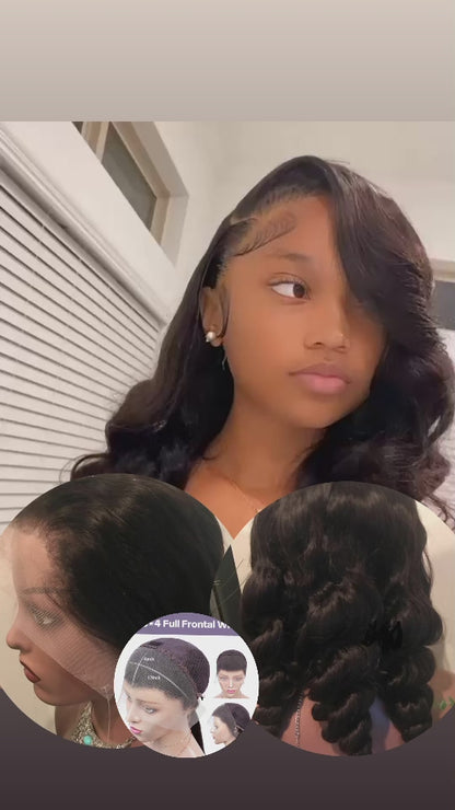 13x4 Swiss HD Lace Frontal Wig | Water Wave, Kinky Curly & Loose Wave | Grade 12A 100% Virgin Human Hair